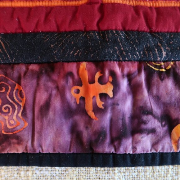 Vintage Kuna Fish Mola Panama Reverse Applique Textile Quilted Frame - Picture 4 of 7